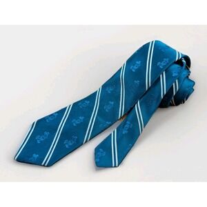 Vintage Disney Mickey Mouse Embroidered Blue Striped Skinny Cervantes Tie
